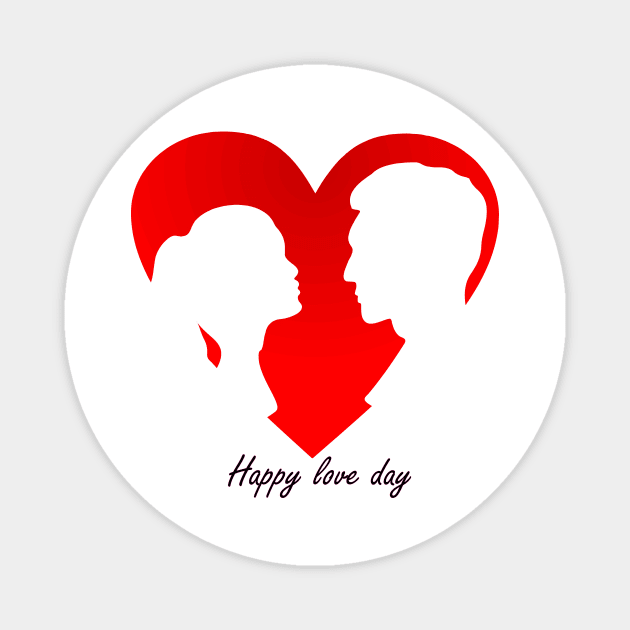 valentine's day red heart celebration Magnet by mtfStore